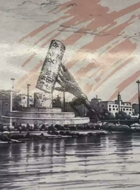 Baghdad mural on the Mashahweez wall